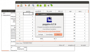PSPP 0.7.9 (slovenian version) on Ubuntu 12.10.