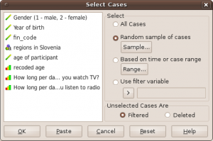 Select cases.