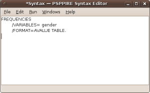Syntax editor.