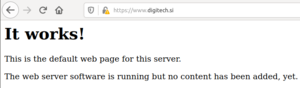 Na HTTPS strani podjetja Digitech ni vsebine
